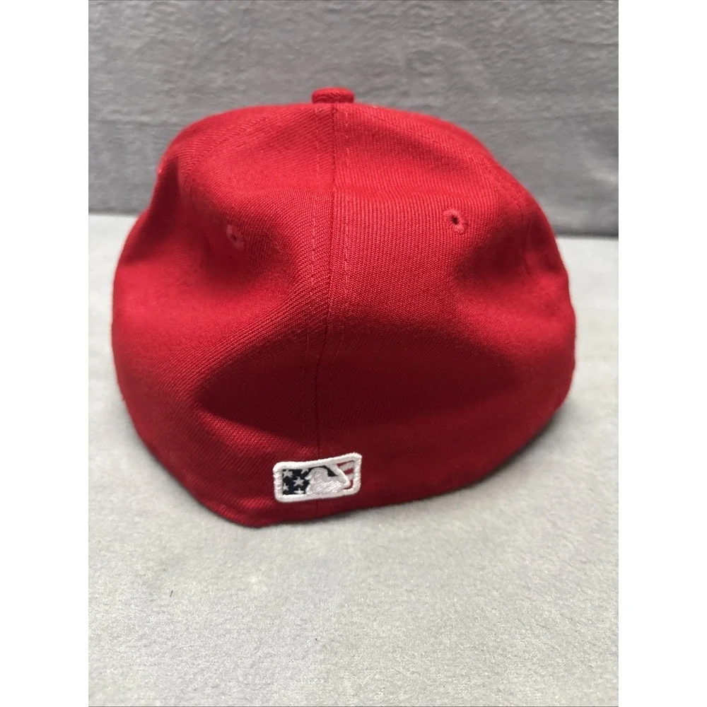 Miami Marlins Hat Cap Fitted 7 1/2 Red Logo 4th July Stars & Stripes MLB New Era